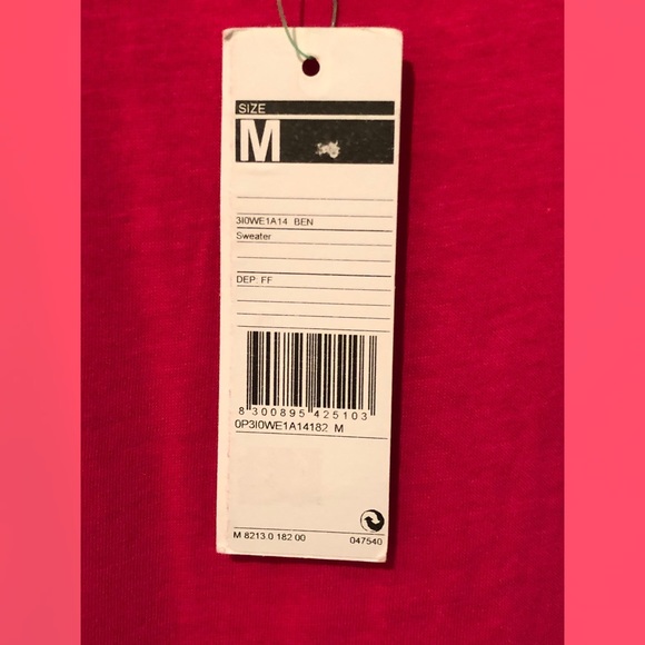 Benetton "Stile" Dk Pink Italian SS Tunic Top NWT - Picture 8 of 8